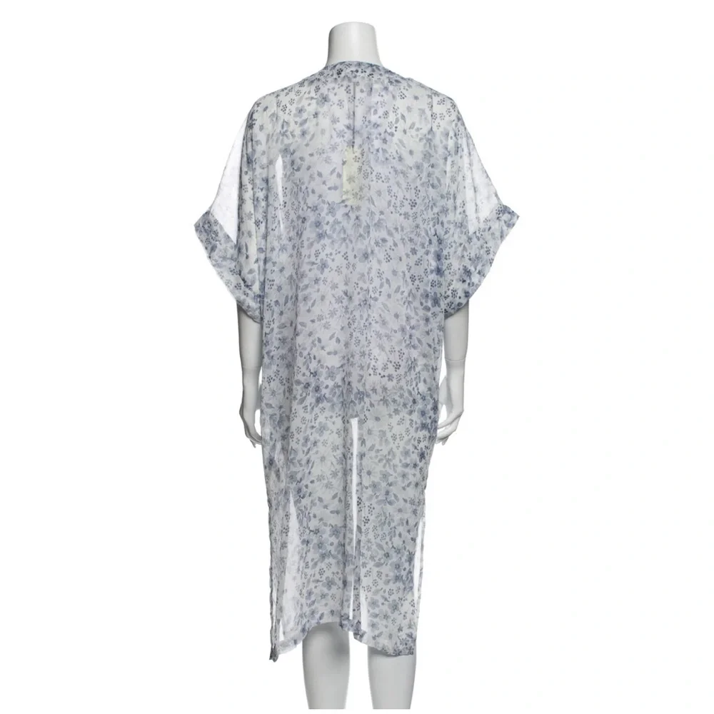 Rachel Zoe White and Blue Floral Swim Coverup - Picture 3 of 3